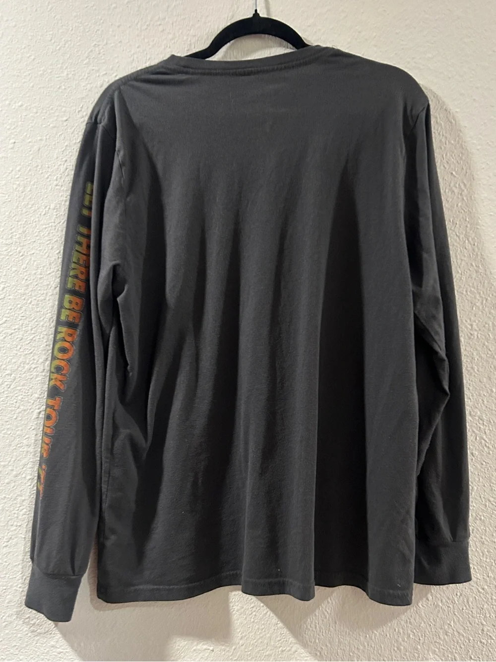 AC/DC Black Long Sleeve Tee with Orange and Green Graphic